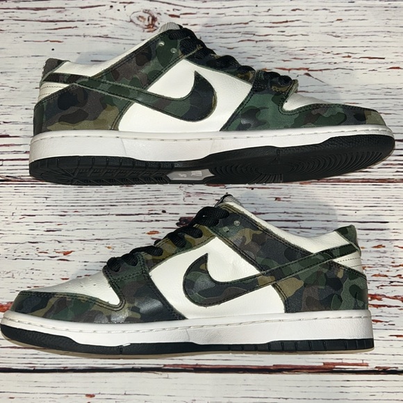 Camo Legion Green | Nike SB Dunk Low | Size-9.5 | Replacement Box - Picture 3 of 7